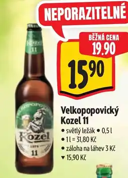 Albert Velkopopovický Kozel 11 nabídka