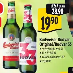 Albert Budweiser Budvar Original/Budvar 33 nabídka