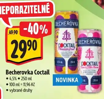Albert Becherovka Coctail nabídka