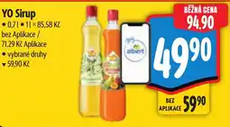 Albert YO Sirup nabídka