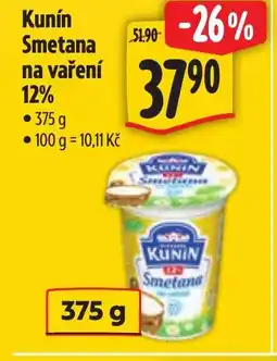 Albert Kunín Smetana na vaření 12% nabídka