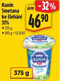 Albert Kunin Smetana ke šlehání 31% nabídka