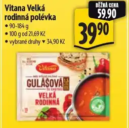 Albert Vitana Velká rodinná polévka nabídka
