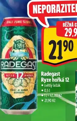 Albert Radegast Ryze hořká 12 nabídka