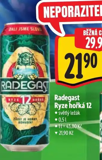 Albert Radegast Ryze hořká 12 nabídka