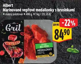 Albert Albert Marinované vepřové medailonky s brusinkami nabídka