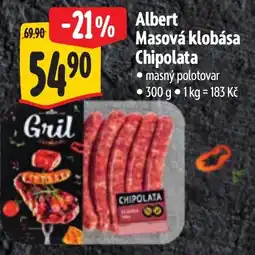 Albert Albert Masová klobása Chipolata nabídka