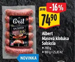 Albert Albert Masová klobása Salsiccia nabídka