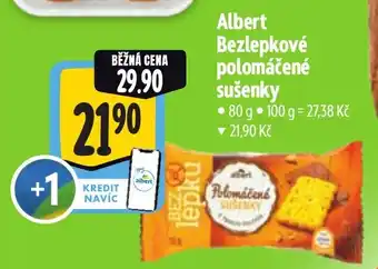 Albert Albert Bezlepkové polomáčené sušenky nabídka