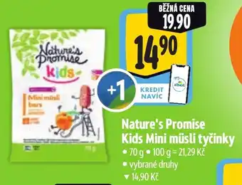 Albert Nature's Promise Kids Mini müsli tyčinky nabídka