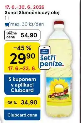 Tesco Sunol slunečnicový olej nabídka