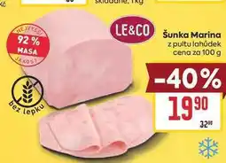 Billa Šunka Marina z pultu lahůdek cena za nabídka