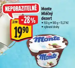 Albert Monte Mléčný dezert nabídka