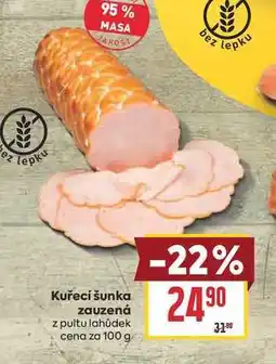 Billa Kuřecí šunka zauzená z pultu lahůdek cena za nabídka