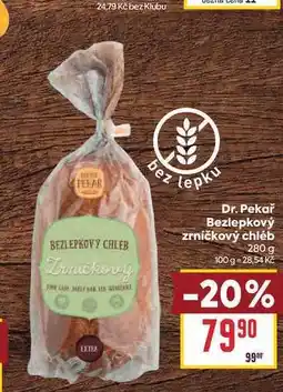 Billa Dr. Pekař Bezlepkový zrníčkový chléb nabídka