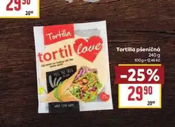 Billa Tortilla pšeničná nabídka