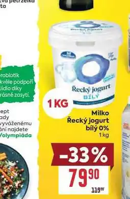 Billa Milko Řecký jogurt bílý 0% nabídka