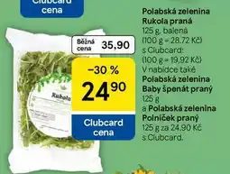 Tesco Polabská zelenina Rukola praná, 125 g. balená nabídka