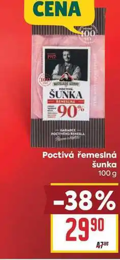 Billa Poctivá řemeslná šunka nabídka