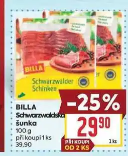 Billa BILLA Schwarzwaldská šunka nabídka