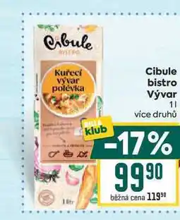Billa Cibule bistro Vývar nabídka