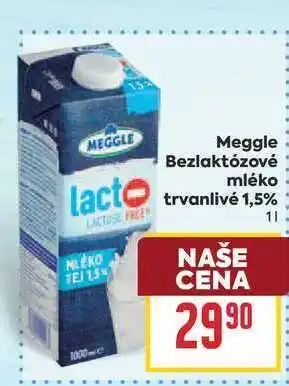 Billa Meggle Bezlaktózové mléko trvanlivé 1,5% nabídka