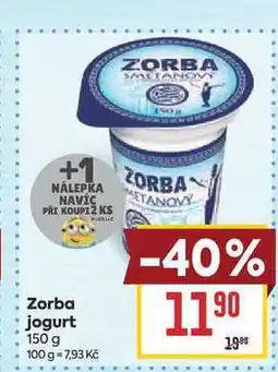 Billa Zorba jogurt nabídka