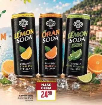 Billa Lemon soda nabídka