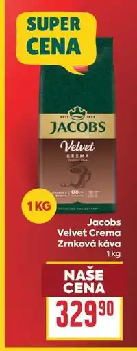 Billa Jacobs Velvet Crema Zrnková káva nabídka