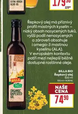 Billa BILLA BIO Řepkový olej nabídka