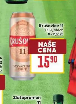 Billa Krušovice 11 0,51, plech nabídka