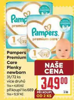 Billa Pampers Premium Care Plenky newborn 31/72 ks nabídka