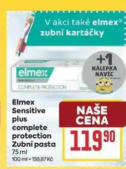 Billa Elmex Sensitive plus complete protection Zubní pasta nabídka