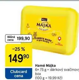 Tesco Hamé Májka, 6x 75 g + dárkový svačinový box nabídka