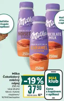 Billa Milka Čokoládový mléčný nápoj nabídka