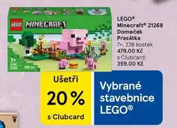 Tesco LEGO Minecraft 21268 Domeček Prasátka 7+, 238 kostek nabídka