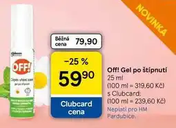 Tesco Off! Gel po štípnutí nabídka