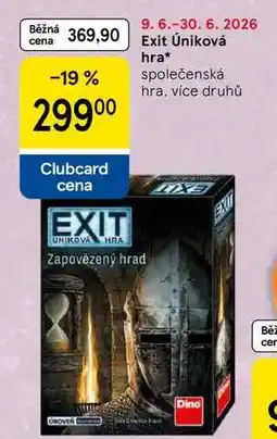 Tesco Exit Úniková hra, společenská hra. více druhů nabídka