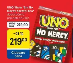 Tesco UNO Show 'Em No Mercy Karetní hra, doporučeno pro děti od 7 let nabídka
