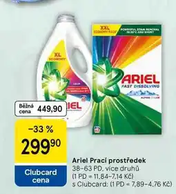 Tesco Ariel Prací prostředek, 38-63 PD, více druhů nabídka