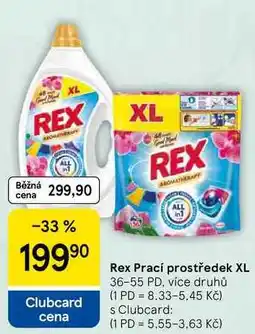 Tesco Rex Prací prostředek XL, 36-55 PD, více druhů nabídka