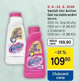 Tesco Vanish Oxi Action Gel na odstranění skvrn, 500 ml, dva druhy nabídka