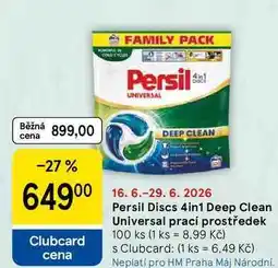Tesco Persil Discs 4in1 Deep Clean Universal prací prostředek, 100 ks nabídka