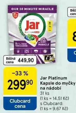 Tesco Jar Platinum Kapsle do myčky na nádobí, 31 ks nabídka