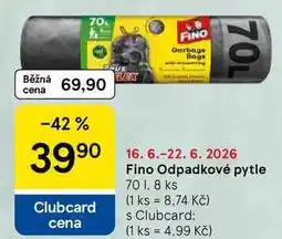 Tesco Fino Odpadkové pytle, 70 l, 8 ks nabídka