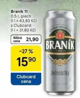 Tesco Braník 11, 0.5 l, plech nabídka