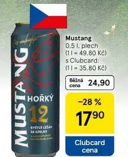 Tesco Mustang, 0,5 l, plech nabídka