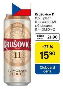Tesco Krušovice 11, 0,5 l, plech nabídka