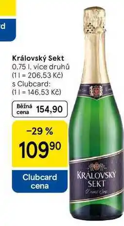 Tesco Královský Sekt, 0.75 l, více druhů nabídka
