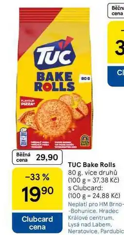 Tesco TUC Bake Rolls, 80 g, více druhů nabídka